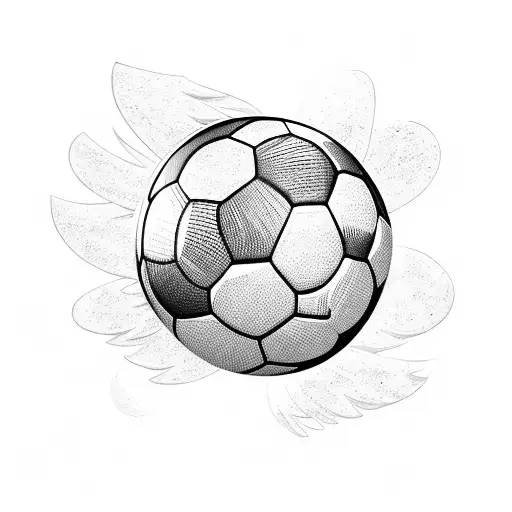 A Soccer Ball With Wings And A Halo