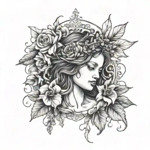 Flowers And An Angel