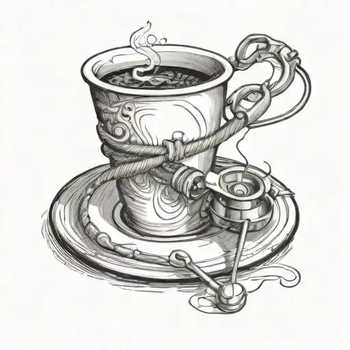 Coffee Cup With A Stethoscope Wrapped Around It