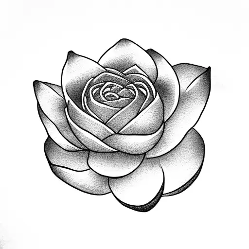 Water Lilly With Rose