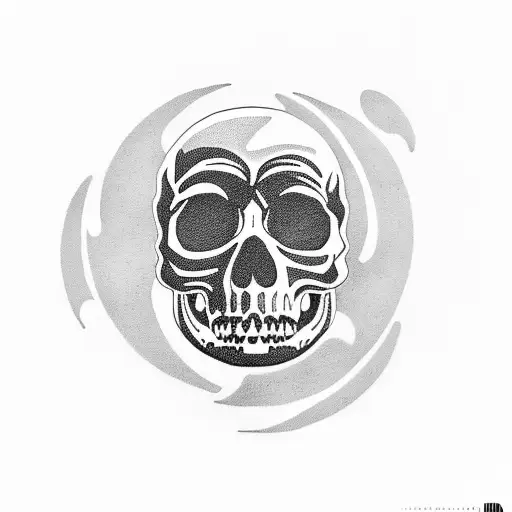Moon Dark Skull Astronuat