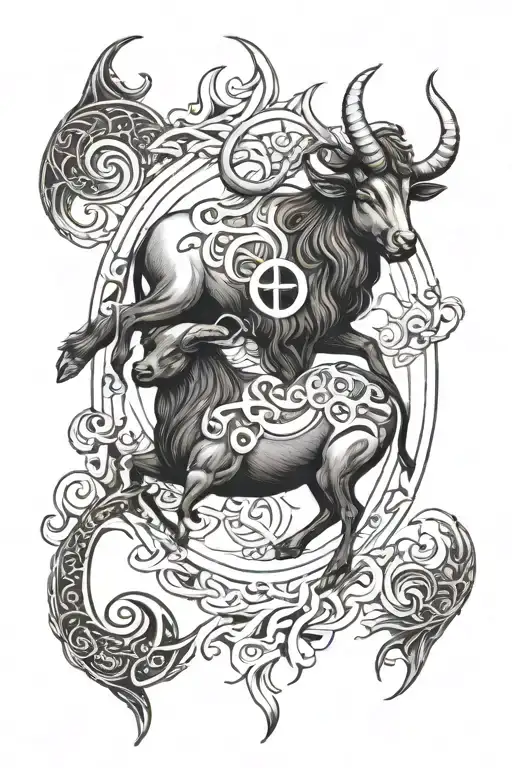 Combined Taurus And Capricorn Symbol
