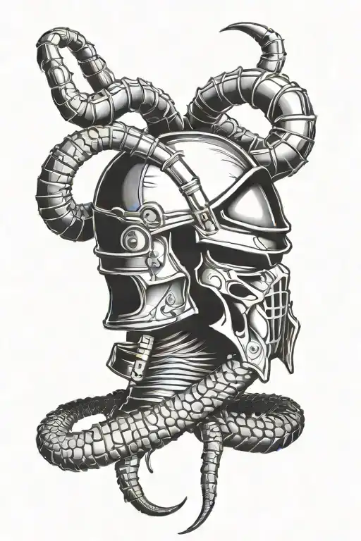 Scorpion And Military Helmet