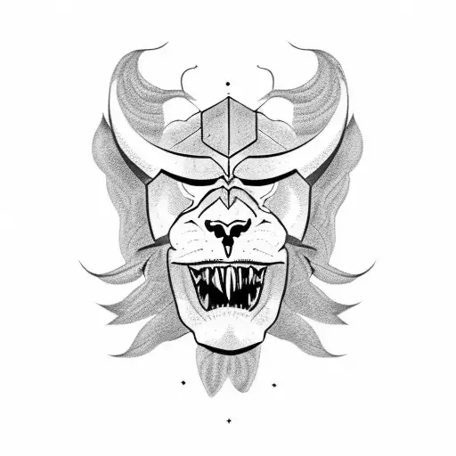 Manticore Lion Body Scorpion Tail