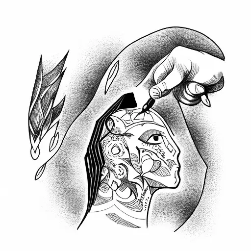 Raven Put His Head In A Guillotine