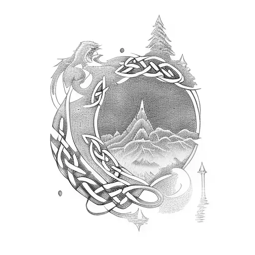 A Celtic-inspired Sleeve Tattoo Depicting The Client's Journey With Her Family