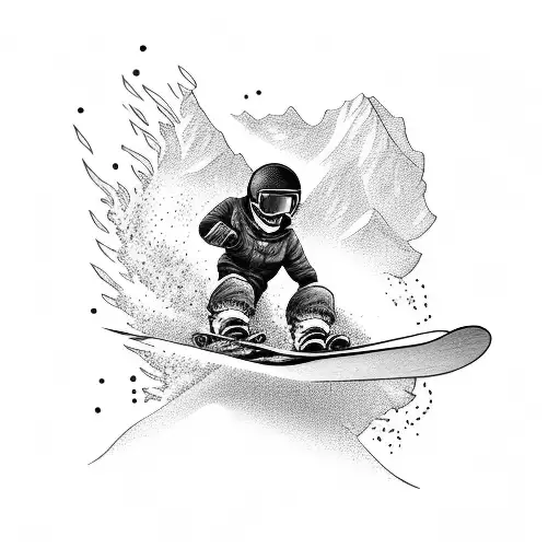 Snowboarding And Sports Car