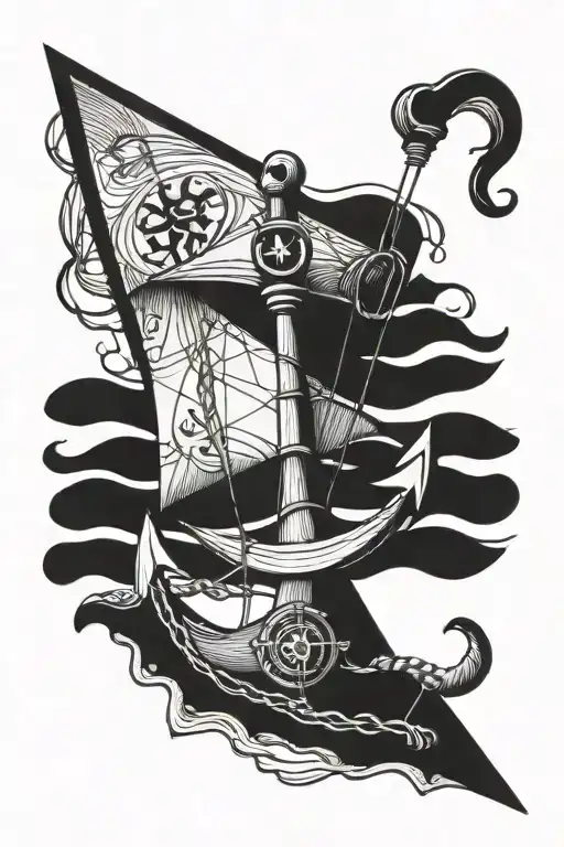 Anchor And Kite Tied