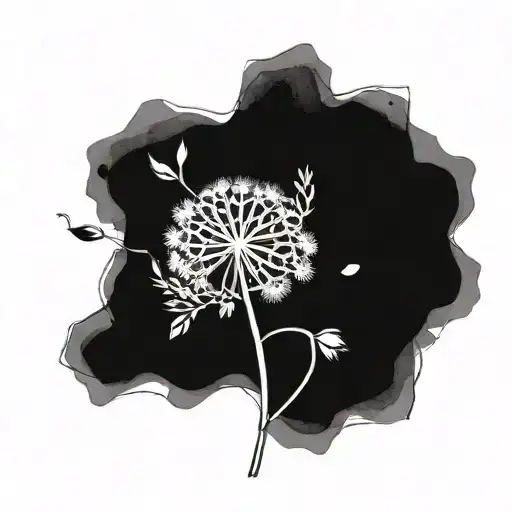 Dandelion With Petals And Shukr Sabr Sukoon