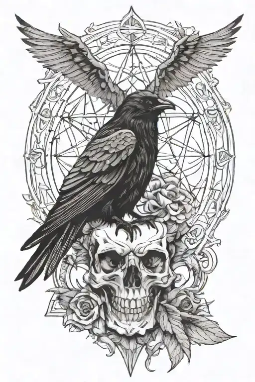 Satanic And Raven Sitting