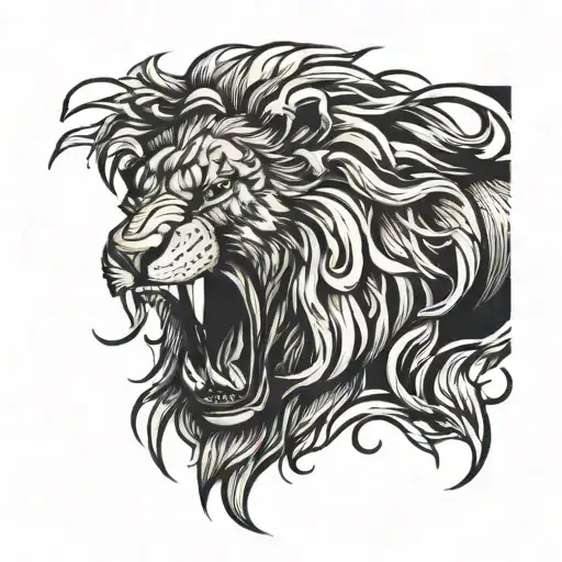 Lion Angry Roaring Lion