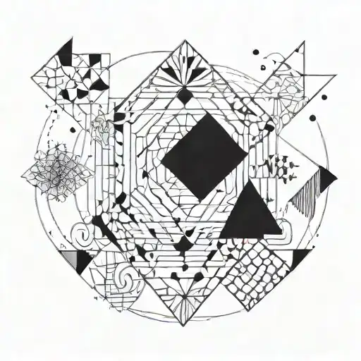 An Abstract Representation Of Your Life Journey Using Geometric Shapes And Patterns