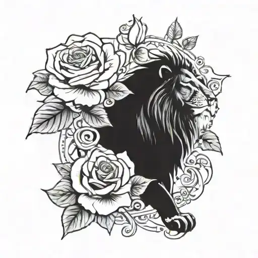 Roses And Lion