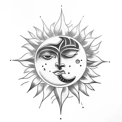 Sun And Moon With The Words Live Forever
