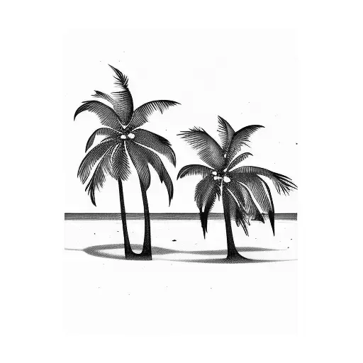 Palm Trees With Ocean