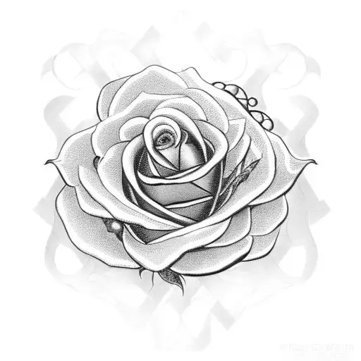 A Rosary Wrapped Around A Rose