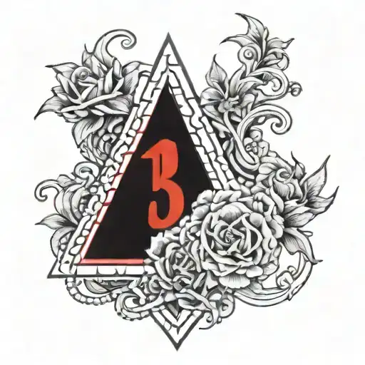 Forever 13 On Arm Tattoo Black And Red