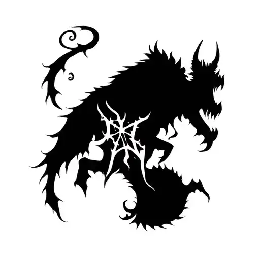 A Potal To Hell With A Demon At The Entrance