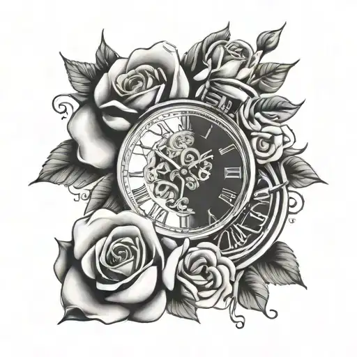 Mom Dad Writing Clock And Rose