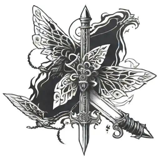 A Sword Thats Like A Moth Emerging