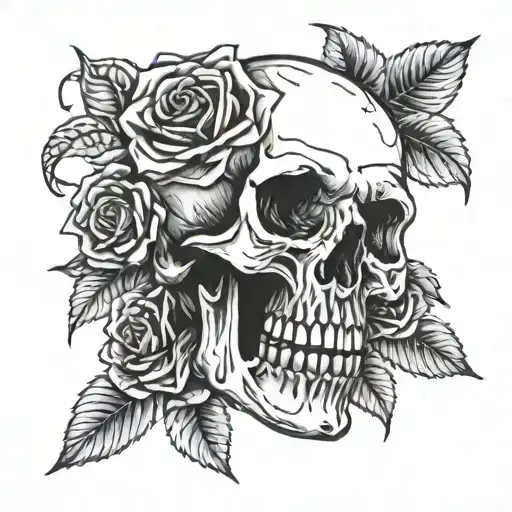 Skull And Roses