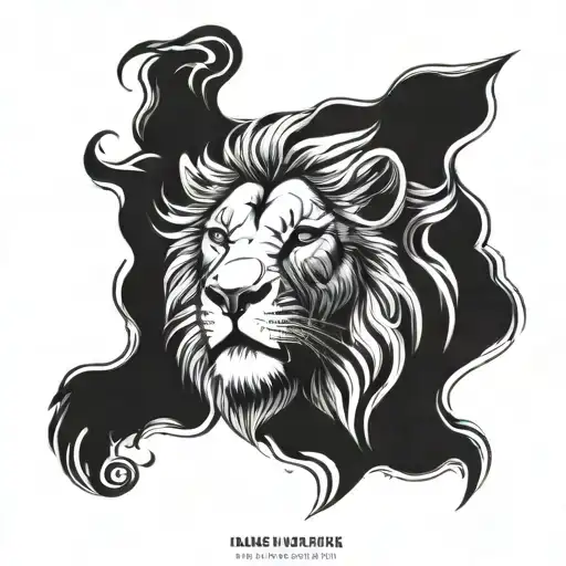 A Tattoo Design Featuring A Powerful Lion Symbolizing Leadership And Authority In Politics