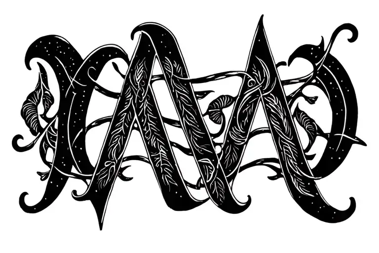 Lettres Aa Symbol Merging