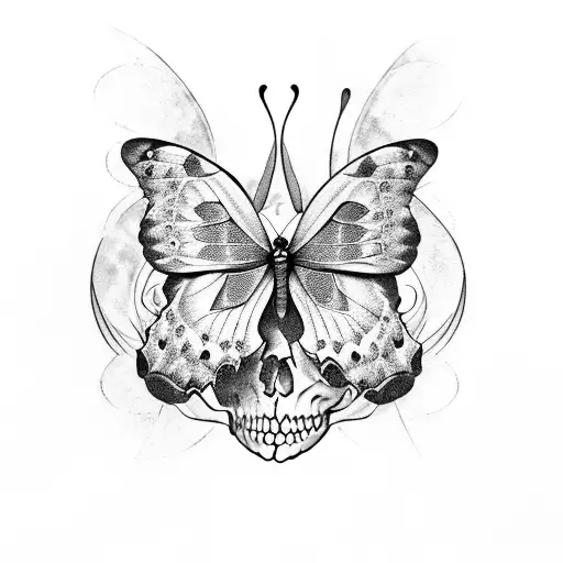 Butterfly And Skull