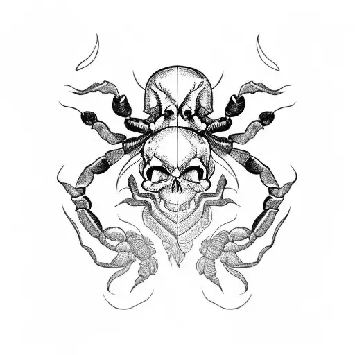 Scorpion And Skull