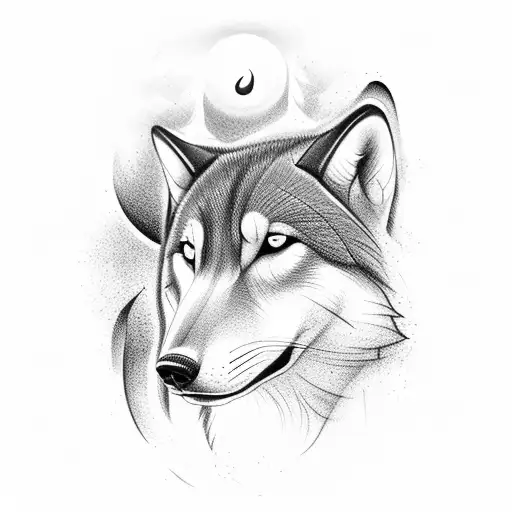 Thunderstorm Over A Forest With A Distant Wolf Howling