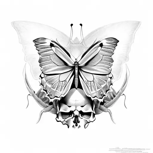 Butterfly And Skull