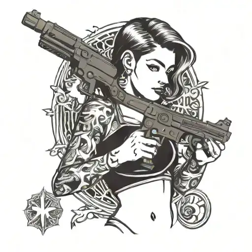Girl Money Gun