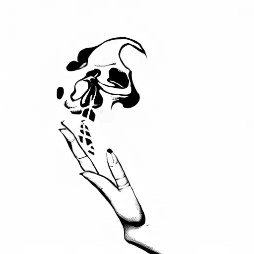 A Woman Kissing A Skull