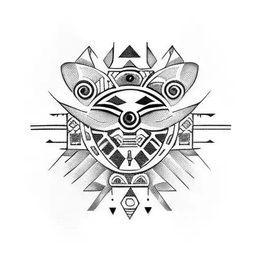 Aztec Mixed With Eyes