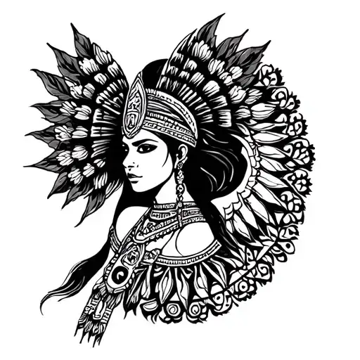 Mexican Azte Warrior Princess