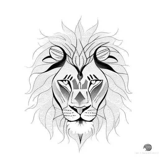 A Majestic Lion Surrounded By A Lush Jungle