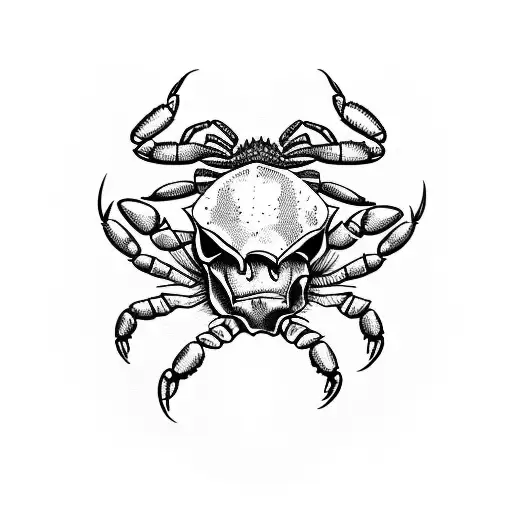 Crab With Skull