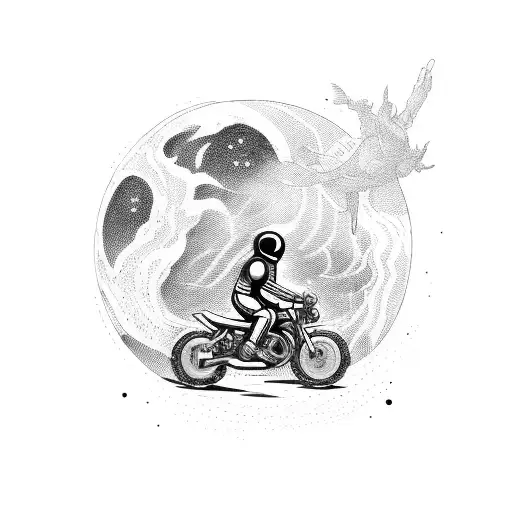 Astronaut On A Motorcycle