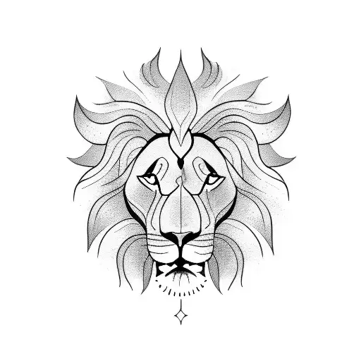 Lion With A Little Girl