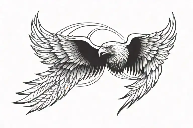 Infinity Sign Eagle Wing