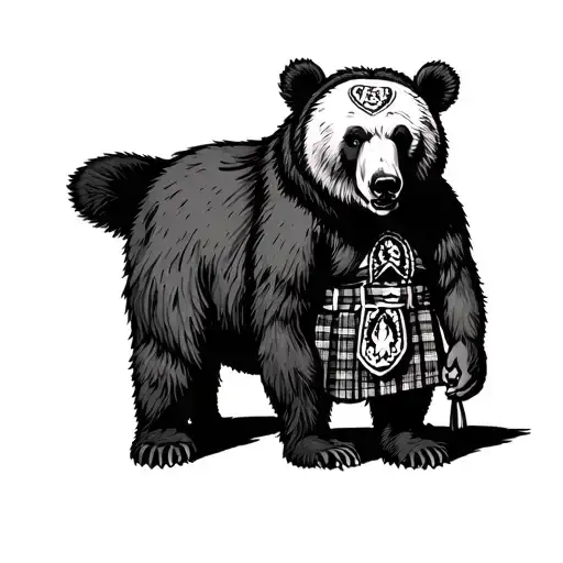 Mexican Bear Wearing A Kilt
