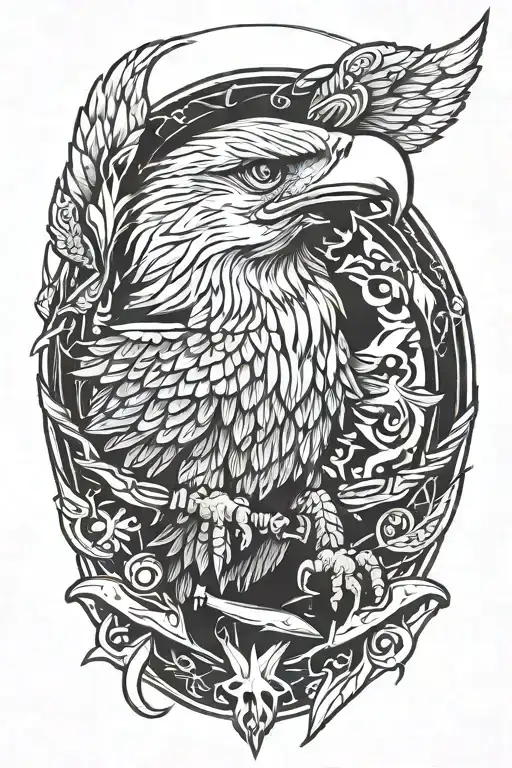 Eagle With Knife
