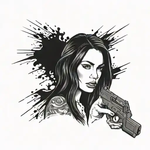 Megan Fox With A Gun