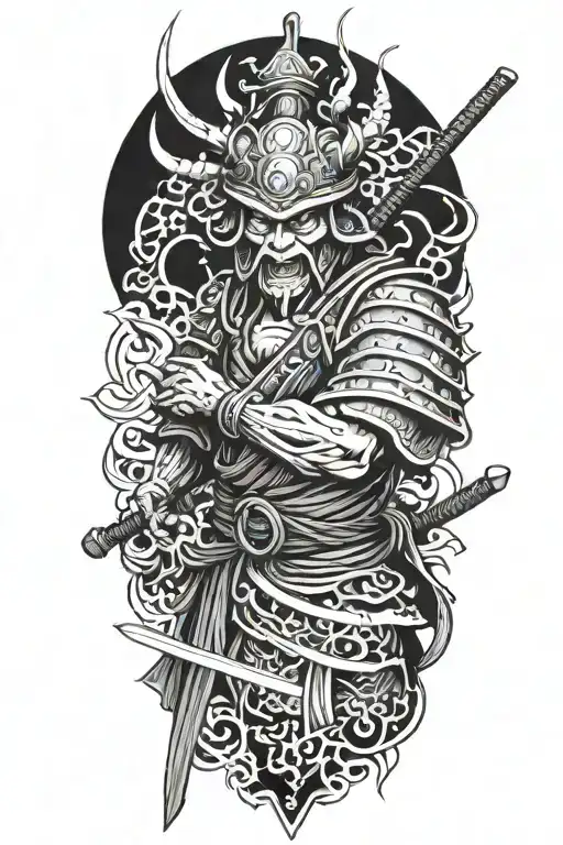 Demon Samurai With Sword