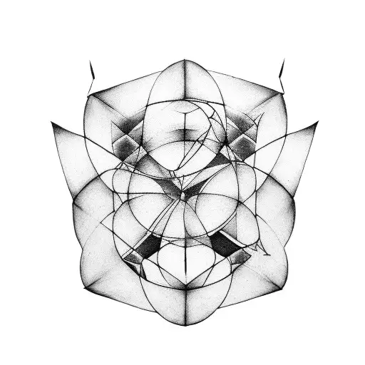 Black And White Metatron's Cube