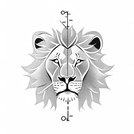 Lion With A Clock And A Little Angel