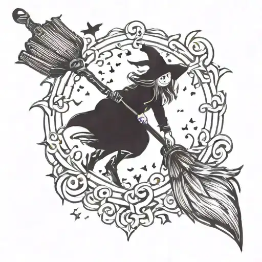 Witchy Broomstick No Witch Flying