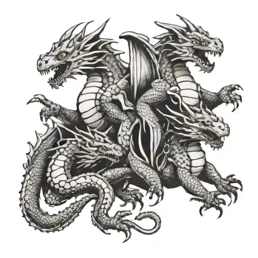 3 Little Dragons Fighting