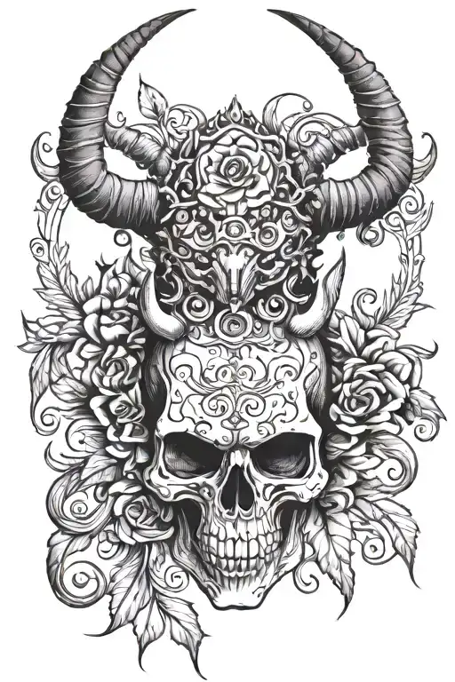 Skull With Horns
