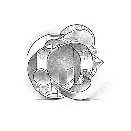 Circle With Letter N Inside